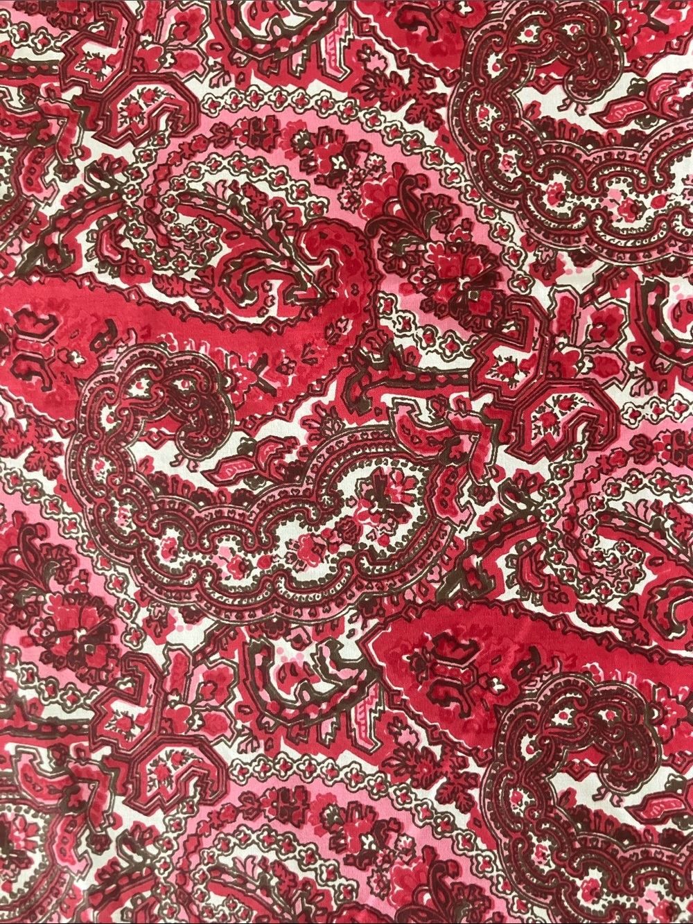 Vintage deadstock Kent Bragaline fabric sample pink floral polished cotton